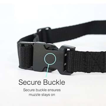 Downtown Pet Supply - Quick-Fit Dog Muzzle for Grooming - Pet Care & Dog Grooming Supplies - Soft Nylon Muzzle with Safety Buckle - Size 0 - Muzzle for Small Dog