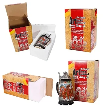 Premium 0.85L Beer Stein with Pewter Lid for Gifts