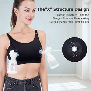 Momcozy Hands Free Nursing & Pumping Bra 2 Pack