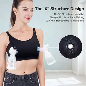 Momcozy Hands Free Nursing & Pumping Bra 2 Pack