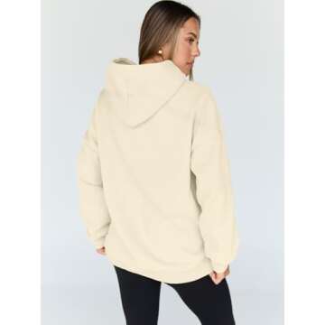 Trendy Queen Womens Oversized Hoodies Fleece Hooded Sweatshirts Casual Pullover Fall Winter Outfits Long Sleeve Tops 2025