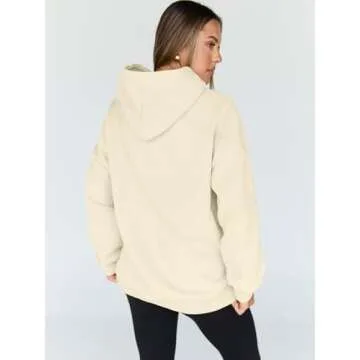 Trendy Queen Womens Oversized Hoodies Fleece Hooded Sweatshirts Casual Pullover Fall Winter Outfits Long Sleeve Tops 2025