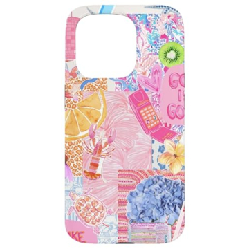 iPhone 15 Pro Aesthetic European Summer Italian Beach Preppy Pink Collage Case