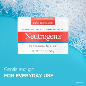 Gentle Neutrogena Facial Cleansing Bar for Acne-Prone Skin