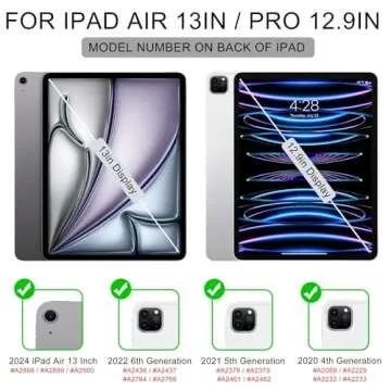Soke Case for iPad Air 13 Inch M3/M2 & iPad Pro 12.9 Inch with Pencil Holder - Full Protection + Aut...