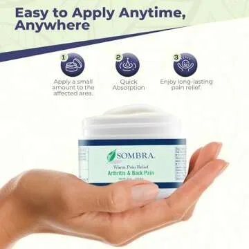 Sombra Original Warm Therapy Gel Cool to Warm Relief for Arthritis and Chronic Pain Pre-Workout Muscle Rub Vegan Formula Free of Artificial Fragrances, Dyes, NSAIDs, Wax, Petroleum, Alcohol - 8oz Jar