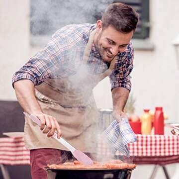 MJIYA Silicone Kitchen Tongs, High Heat Resistant to 480°F, Stainless Steel with Non-Stick Silicone Tips (12 inch, Pink)