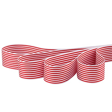 Joycrosso Red and White Striped Ribbon - 25 Yards for All Occasions