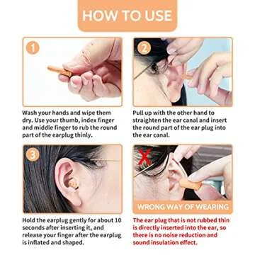 LYSIAN Foam Ear Plugs - 38dB Noise Reduction Earplugs