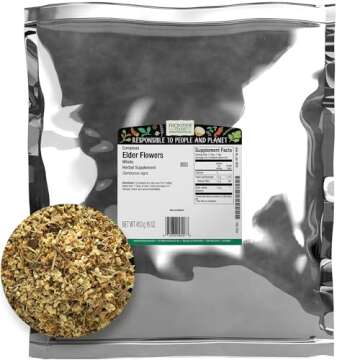 Frontier Co-op Dried Elder Flowers, 1lb Bulk Bag for Culinary & Herbal Use