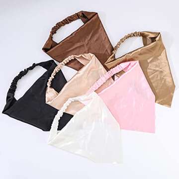 NiuZaiz 6 Pcs Satin Elastic Hair Scarf Headbands
