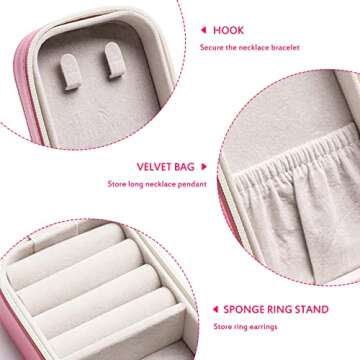 Chic SANQIANWAN Jewelry Organizer for Stylish Travel