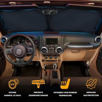 EcoNour Jeep Sun Shade - UV Protection for Interiors
