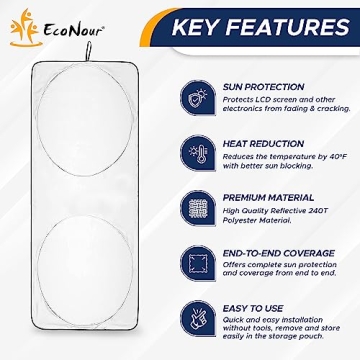 EcoNour Jeep Sun Shade - UV Protection for Interiors