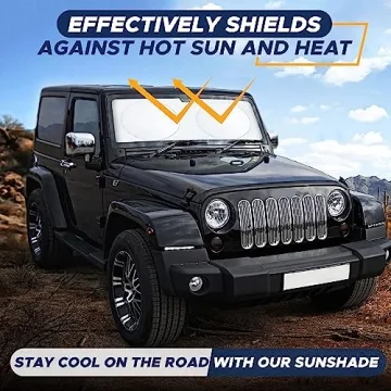 EcoNour Jeep Sun Shade - UV Protection for Interiors