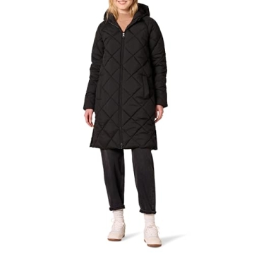 Amazon Essentials Heavyweight Diamond Quilted Winter Coat - Black, Small