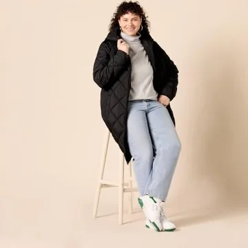 Stylish Amazon Essentials Quilted Winter Coat for Women