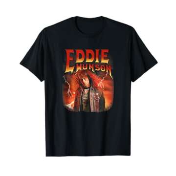 Stranger Things 4 Eddie Munson Portrait T-Shirt