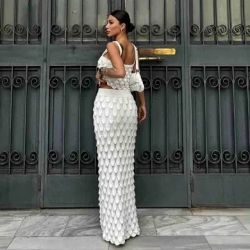 Fish Scale Knit Sets - Trendy Two Piece Summer Skirt Outfits