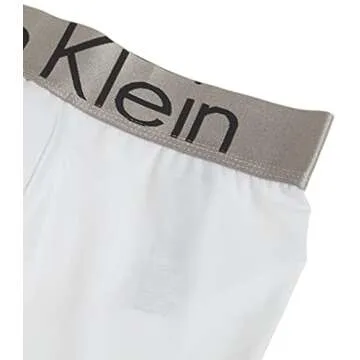 Calvin Klein Men's Underwear Steel Micro Boxer Briefs, White/White/White, Large