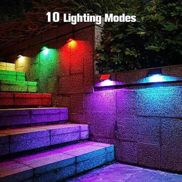 VOLISUN Solar Fence Post Lights 6 Pack, 8 Colors,Fence Lights Solar Powered, Solar Fence Light Outdoor Waterproof, LED Fence Post Solar Light for Backyard Fence,Outdoor Solar Light for Fence