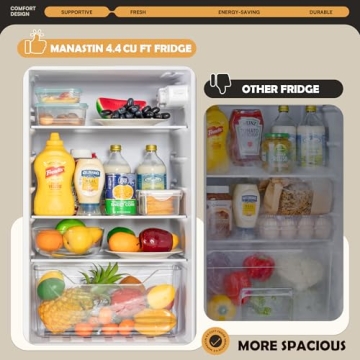 Compact Manastin Mini Fridge with Freezer for Dorm