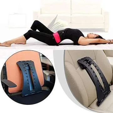 LcFun Back Massage Stretcher Arch Black Magic Message Stretcher Back Stretcher Lumbar Support Device Relax Mate Spine Pain Relief Chiropractic