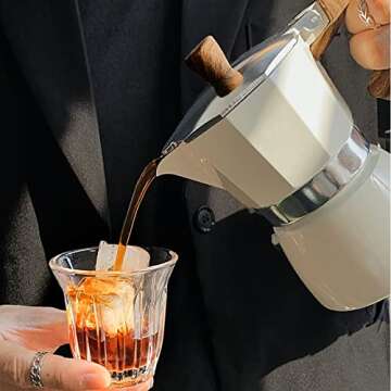 MORDEN MS Moka Pot - Durable Stovetop Espresso Maker for Home & Camping
