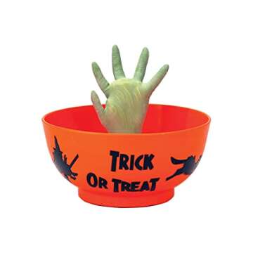 Witch Hand Candy Bowl - Animated Halloween Treats