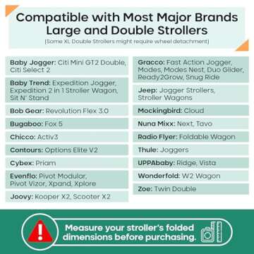 reperkid Large Stroller Bag for Airplane Travel, Black & Red, 47" H x 24" W x 15" D, Fits Most Large...