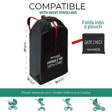 Reperkid Large Stroller Bag - Durable Travel Protection
