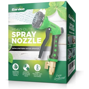 Signature Garden Heavy-Duty Hose Spray Nozzle With 8 Patterns