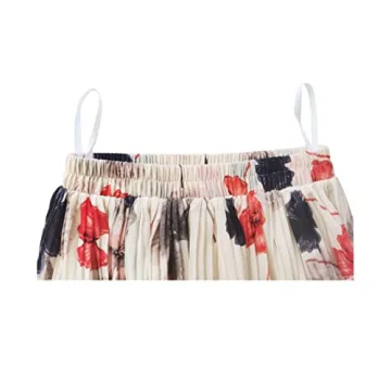 Elegant Kingfancy Women's Pleated Chiffon Midi Skirt