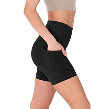 High Waist ODODOS Women's Workout Shorts with Pockets