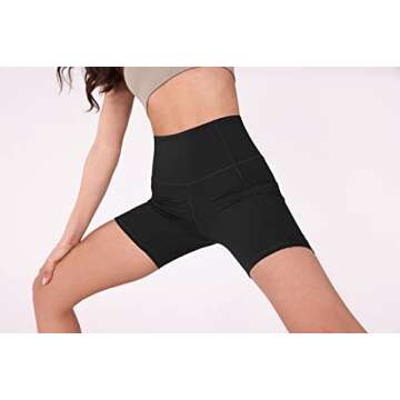 High Waist ODODOS Women's Workout Shorts with Pockets