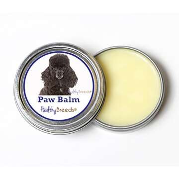 Healthy Breeds Poodle Dog Paw Balm - 100% Organic Hydration for Your Pooch
