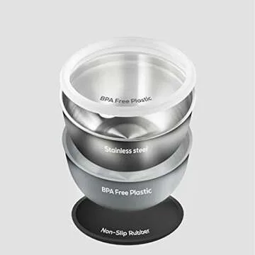 Colorful FineDine Stainless Steel Mixing Bowls Set for Kitchen