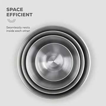 Colorful FineDine Stainless Steel Mixing Bowls Set for Kitchen