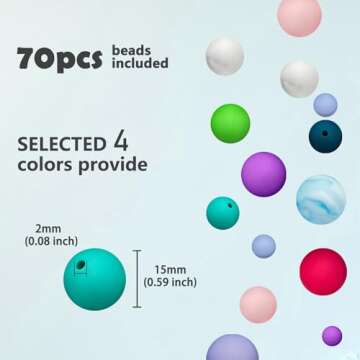 Vibrant ROBBEAR Silicone Beads Set for DIY Crafts