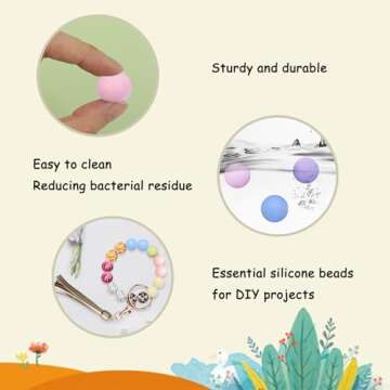 Vibrant ROBBEAR Silicone Beads Set for DIY Crafts