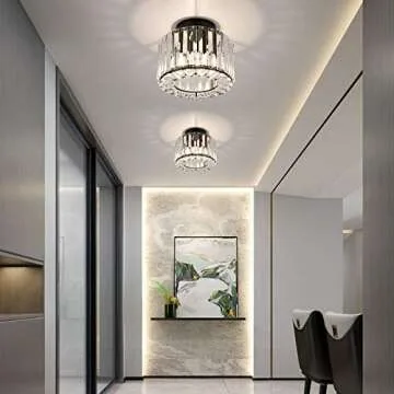 Crystal Semi Flush Mounted Ceiling Light for Stylish Homes