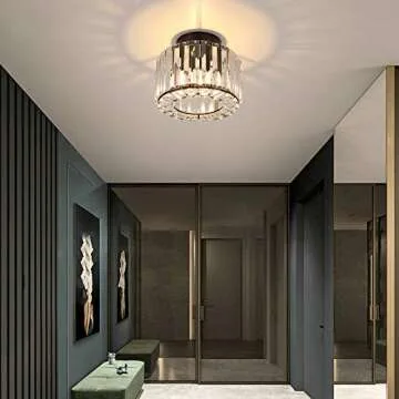 Crystal Semi Flush Mounted Ceiling Light for Stylish Homes