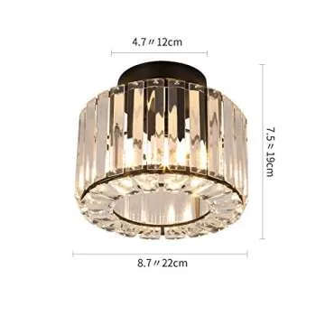Crystal Semi Flush Mounted Ceiling Light for Stylish Homes