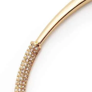 Kleinfeld Womens Bridal Special Occasion Pave Collar Necklace, Crystal/Gold, One Size