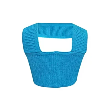 Trendy Knitted Bandage Halter Top for Summer Style