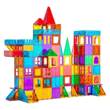 Bmag 130PCS Magnetic Building Tiles for Creative Kids