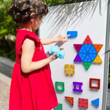 Bmag 130PCS Magnetic Building Tiles for Creative Kids