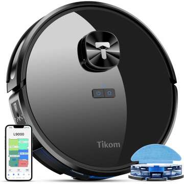 Tikom Robot Vacuum & Mop Combo with LiDAR & 4000Pa