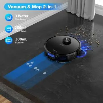 Tikom Robot Vacuum & Mop Combo with LiDAR & 4000Pa