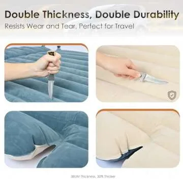 WEY&FLY Car Air Mattress for SUV, Quick Inflation Travel Bed with Air Pump, Portable Sleeping Pad fo...